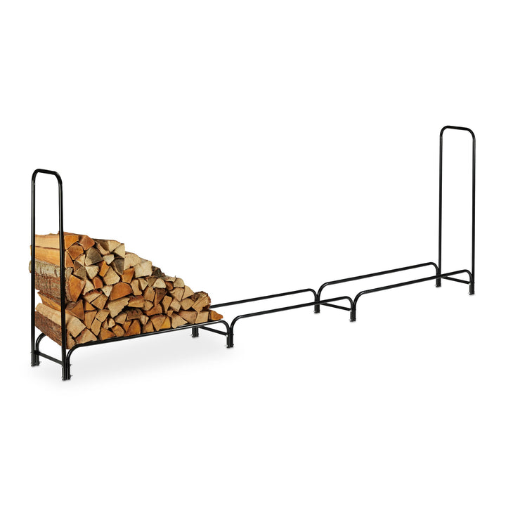 Relaxdays Kaminholzregal, Metall, HBT: 122 x 370 x 38,5 cm, aussen, grosses Regal für Brennholz, Hol
