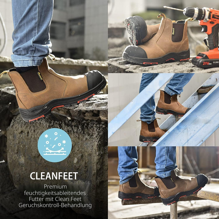 S3 Arbeitsstiefel Herren &amp; Damen , M-8025NB Sicherheitsschuhe Herren &amp; Damen hoch, wasserdichtes &amp; a