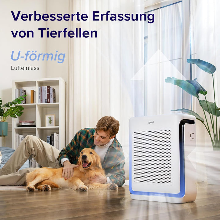 LEVOIT Luftreiniger Allergiker mit Tiermodus & Luftreiniger HEPA Filter für Allergiker, Luftfilter g