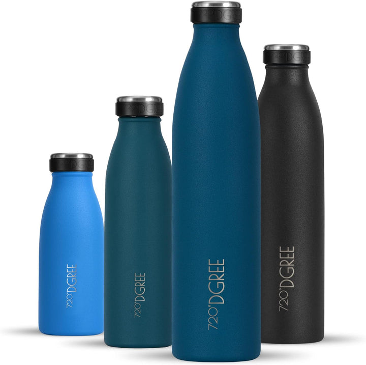 720°DGREE Edelstahl Trinkflasche “milkyBottle” - 750ml - BPA-Frei, Auslaufsicher, Kohlensäure geeign