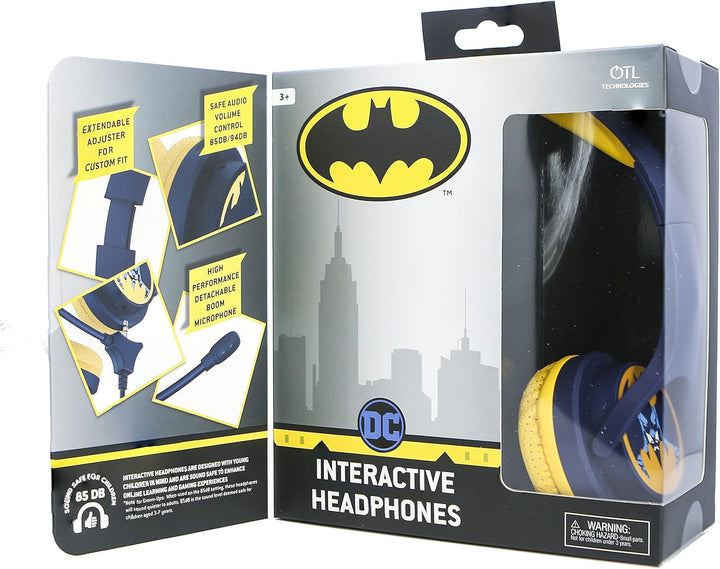 OTL Technologies Kids Headphones - Batman Interactive Headphones with Detachable Microphone