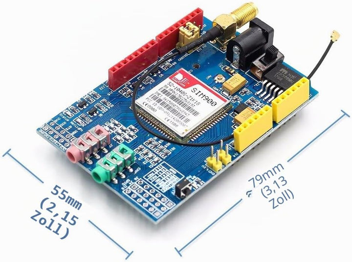 2 Stück SIM900 GPRS/GSM Shield Development Board Quad-Band Modul mit Antenne + Geschenk