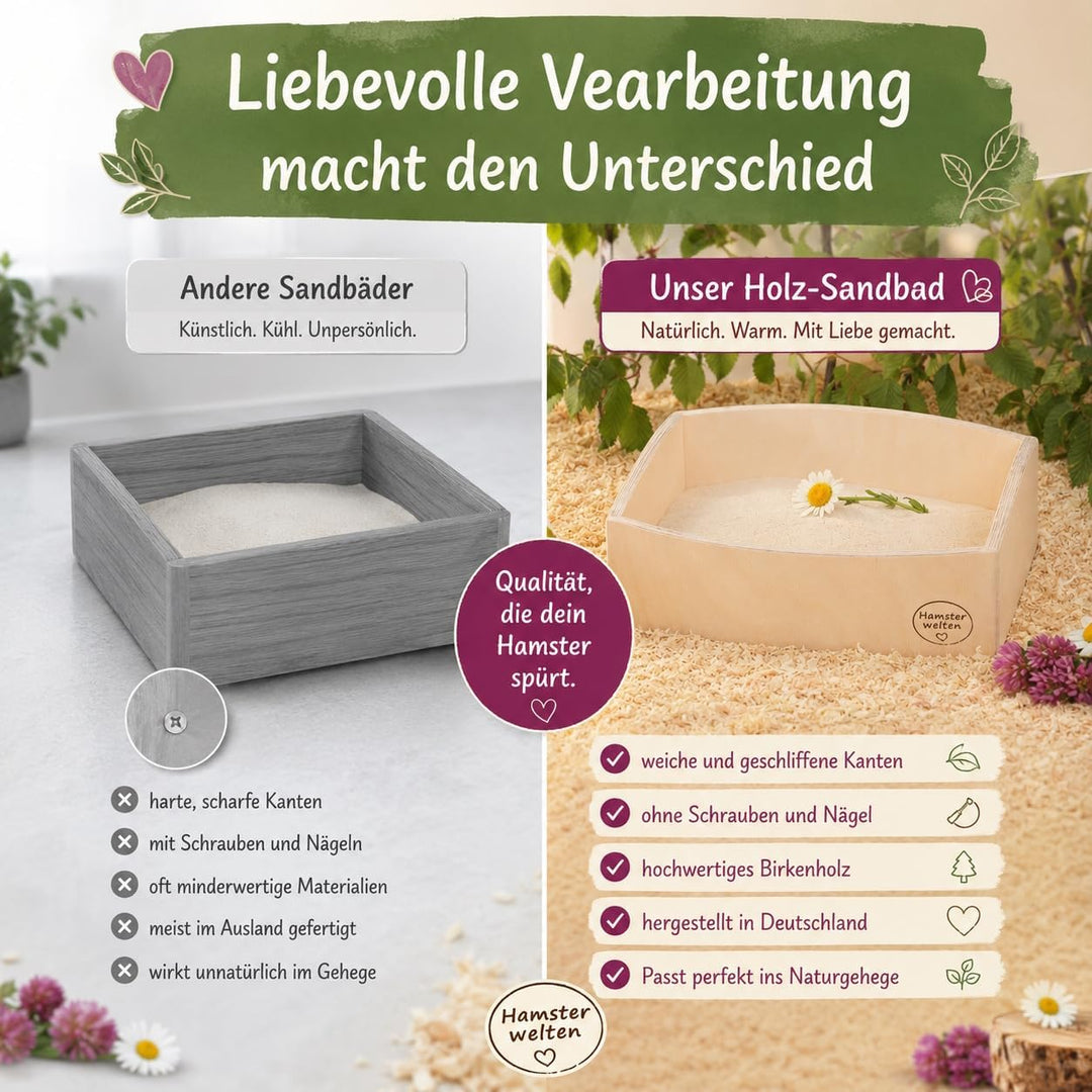 Hamster &amp; Mäuse Sandbad Modern Art mit Easy Entry - das Elegante Sandbad auch wenn Ihr Liebling älte