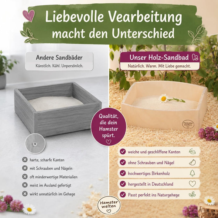 Hamster &amp; Mäuse Sandbad Modern Art mit Easy Entry - das Elegante Sandbad auch wenn Ihr Liebling älte