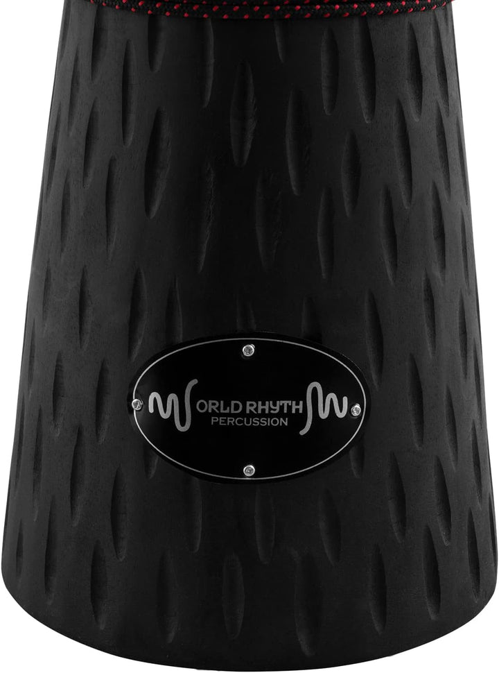 World Rhythm MDJ005 17,78 cm Djembe Student Serie Schwarz 7 Zoll Mit Seil aus Holz, Schwarz 7 Zoll M