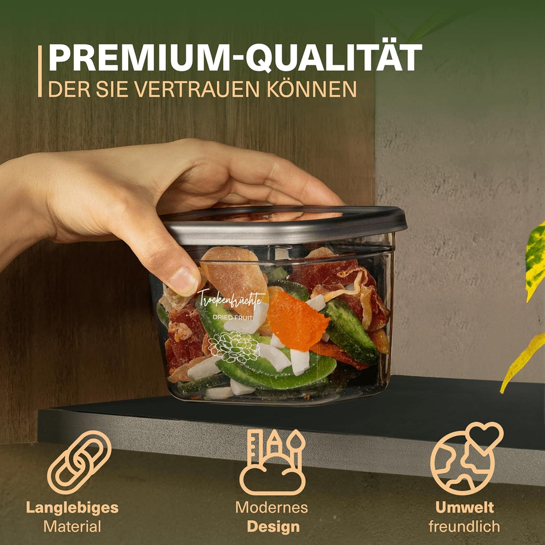 Viwares luftdichte Vorratsdosen mit Deckel | 15er Vorratsbehälter Set | BPA-FREI | Zur Müsli Mehl un