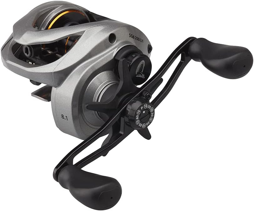 Savage Gear SG6 250 BC Baitcastrolle Linkshand - 250 Linkshand Angelrolle Übersetzung 8.1.1, Überset