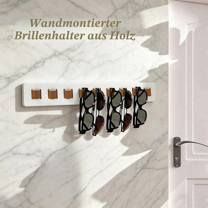 9-fach Brillenhalter Wand,Brillenaufbewahrung, Brillenständer Holz, Sonnenbrillen Organizer, für Son