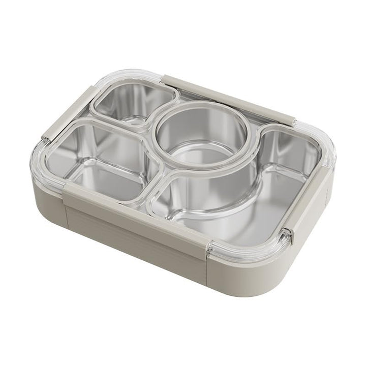 Brotdose Metall mit Trennfächern - Frühstückbox und Essensbox aus Edelstahl 304 1000 ml für Schule,