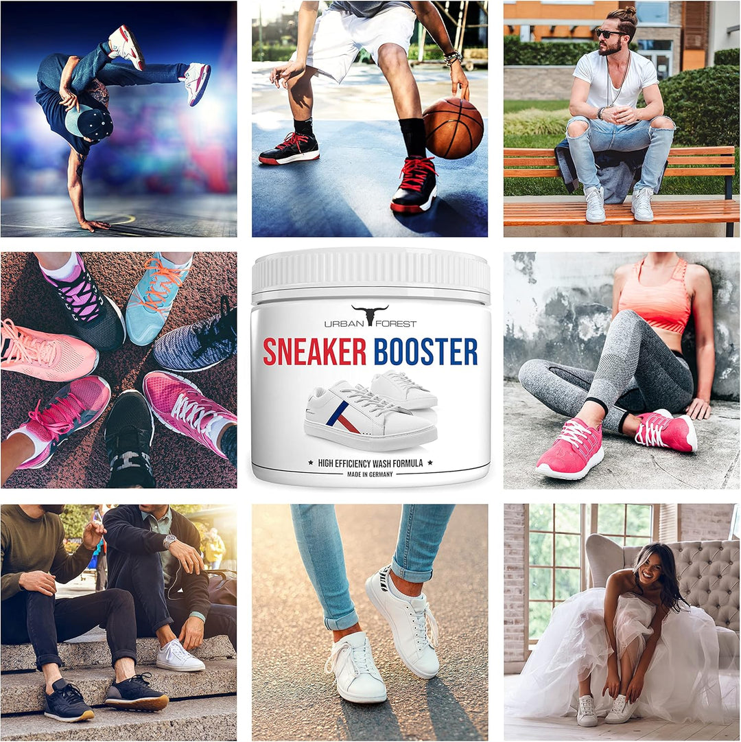 · URBAN FOREST · PREMIUM PRODUCTS Nachhaltiges Sneaker Power Reiniger Konzentrat inkl. Schwamm + 4X