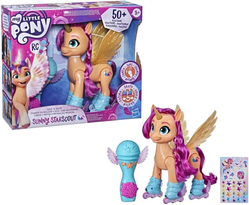 My Little Pony: A New Generation Sunny Starscout Rollers, 22,5 cm grosses Spielzeug mit 50 Reaktions
