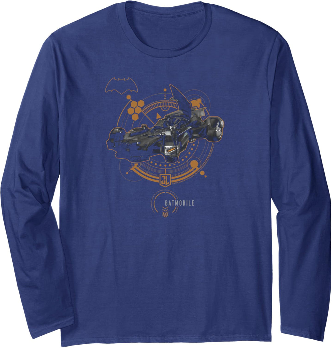 Justice League Movie Batmobile Langarmshirt