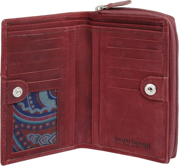 bruno banani Geldbörse Echt Leder rot Damen - 021337, Rot