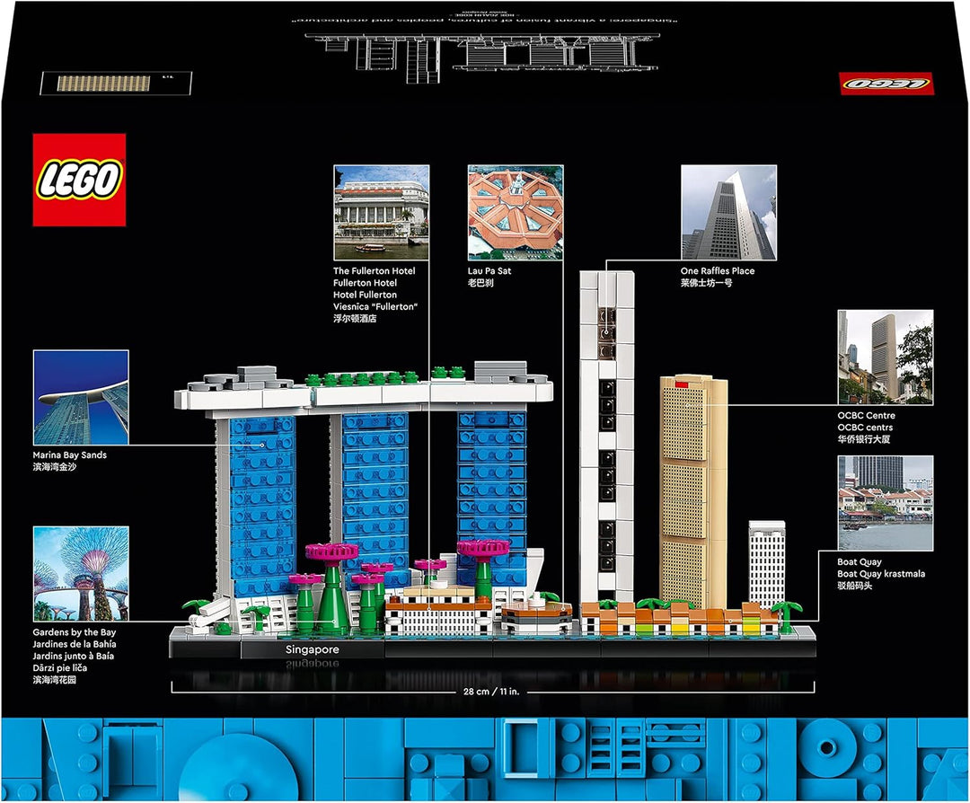 LEGO 21057 Architecture Singapur Modellbausatz für Erwachsene, Skyline-Kollektion, Home Deko zum Bas