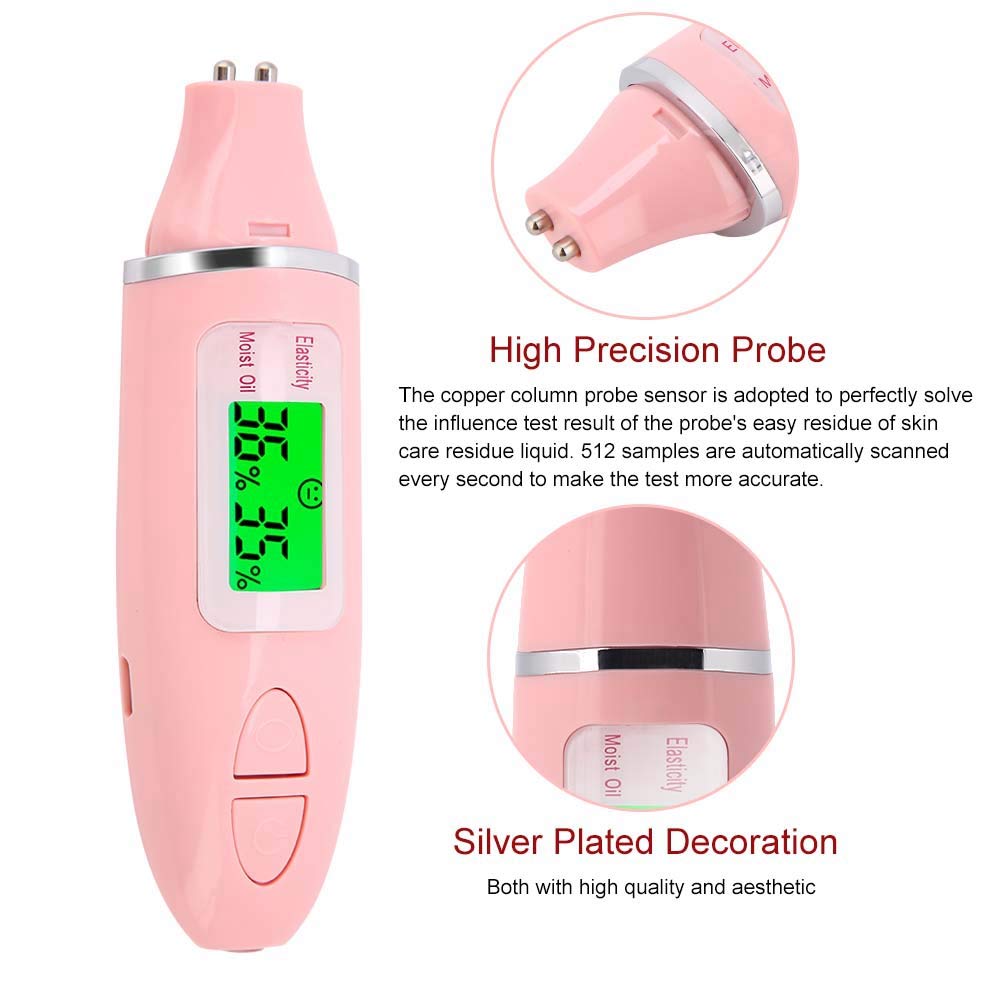 Skin Moisture Analyzer mit LCD-Bildschirm zur Bestimmung der Hautfeuchte zur Fluoreszenzdetektion (A