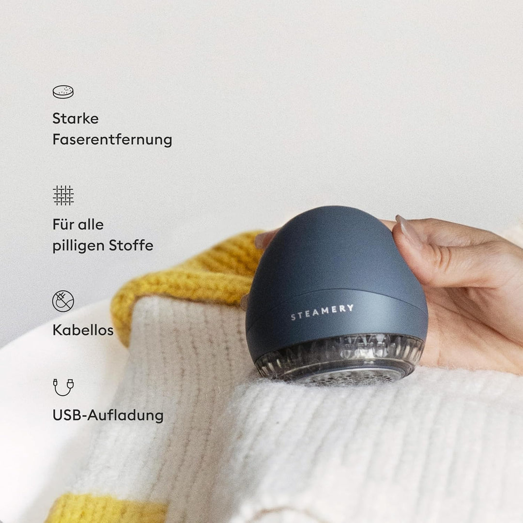 Pilo 1 Stoffrasierer für Kleidung und Textilien von Steamery, 5W, tragbar, wiederaufladbar, ergonomi