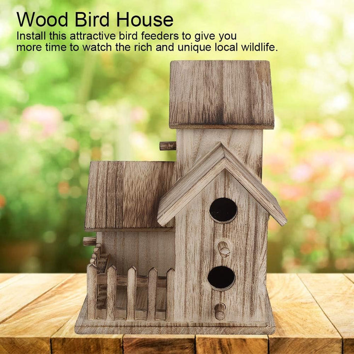 Vogelhaus aus Holz, Kleiner Hängender Vogel-Nistkasten, Outdoor-Garten-Vogelhaus-Haustierbedarf Deko
