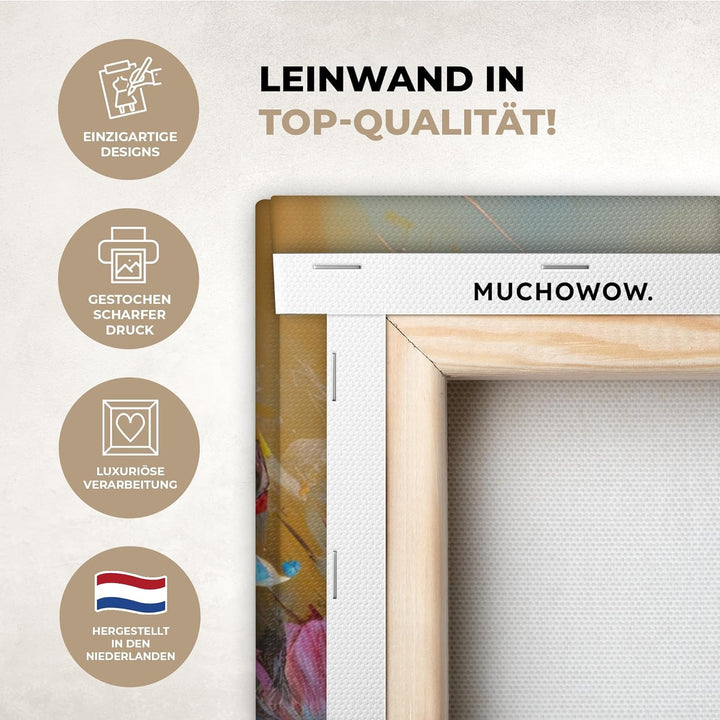 MuchoWow© Leinwände 80x60 cm Wall Decoration Bilder Schlafzimmer Deko Pictures Canvas Painting Wandd