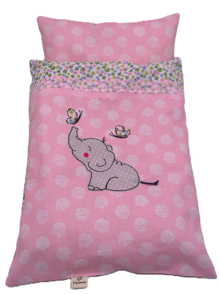Puppenbettwäsche Streublümchen`Serie Bellis`, verschiedene Modelle und Grössen, für Puppenbett, Pupp