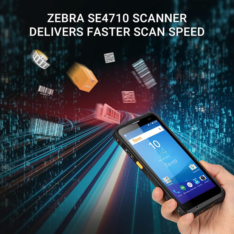 Tera 2023 𝗡𝗲𝘂𝗲𝘀𝘁𝗲 Android Barcode Scanner mit Ladestation 5.5" Tragbarer Handheld Mobile Computer PD