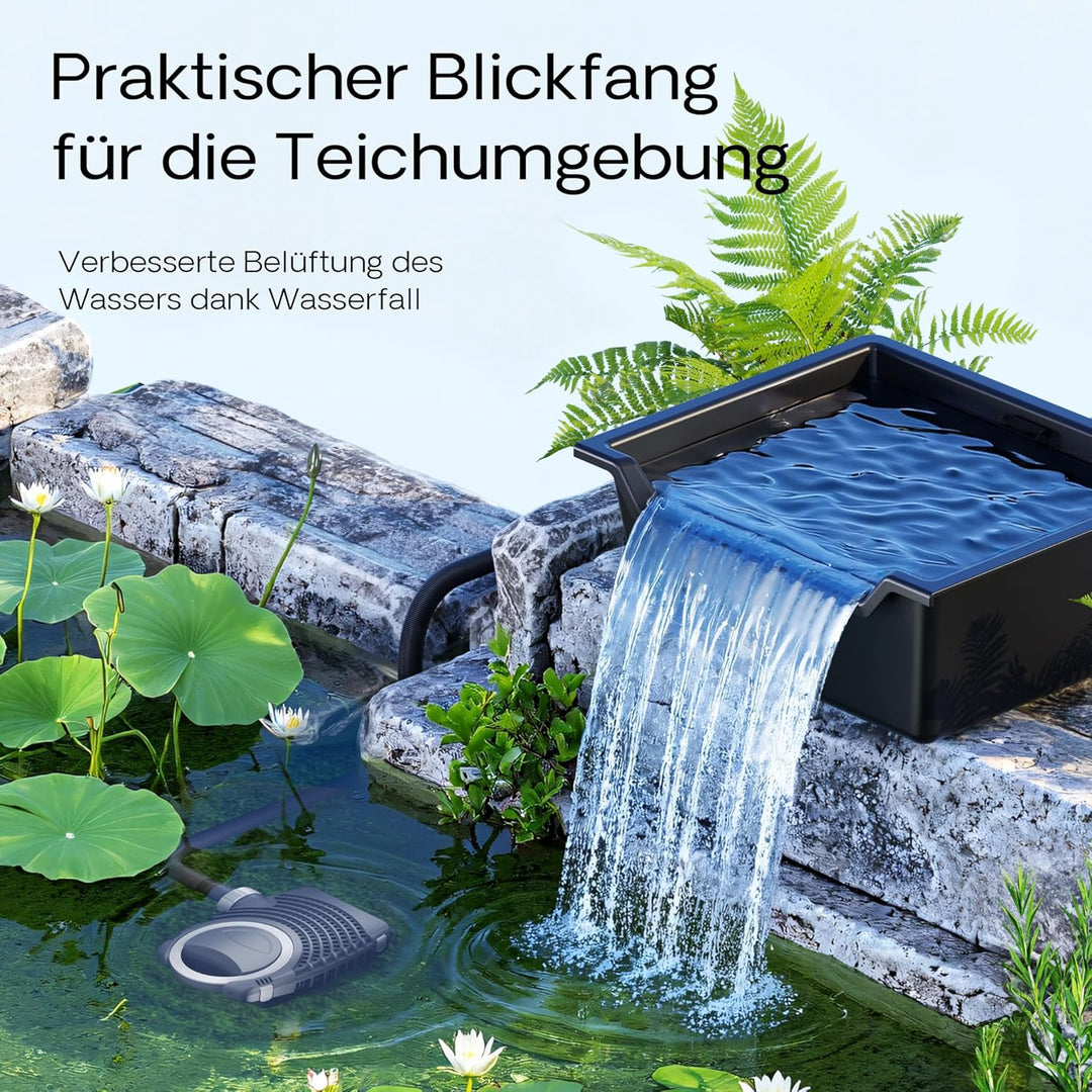 SunSun Wasserfall Bachlauf Wanne – Kaskadenwanne Bachlaufschale Teichwanne 75l
