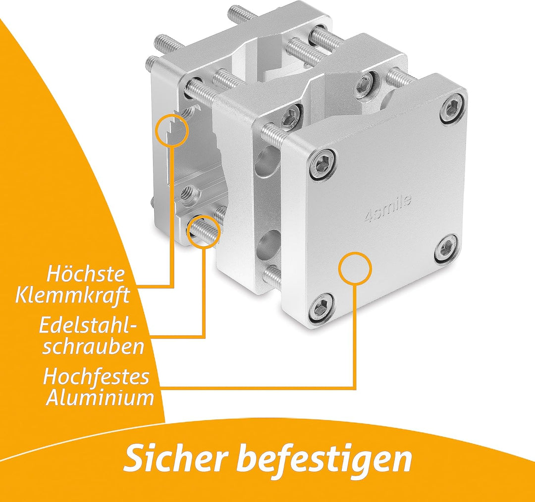 4smile Sonnenschirmhalter Balkongeländer – Aluminium Sonnenschirm Balkon Halterung - Schirmhalterung