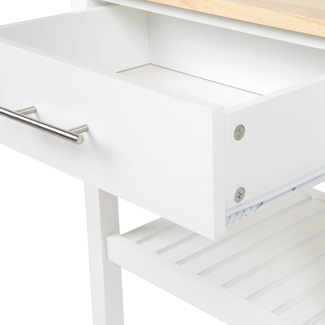 Beliani Praktischer Servierwagen Ladhaus Stil weiss Hiuma