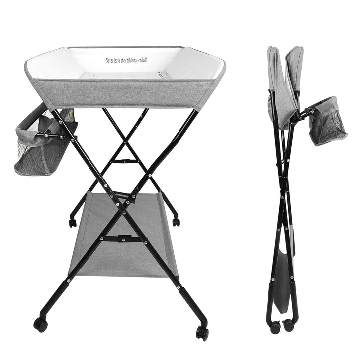Wickeltisch Faltbar und Tragbar 3 in 1, max. Belastung 25 kg für neue, Wickeltisch mit Aufbewahrungs