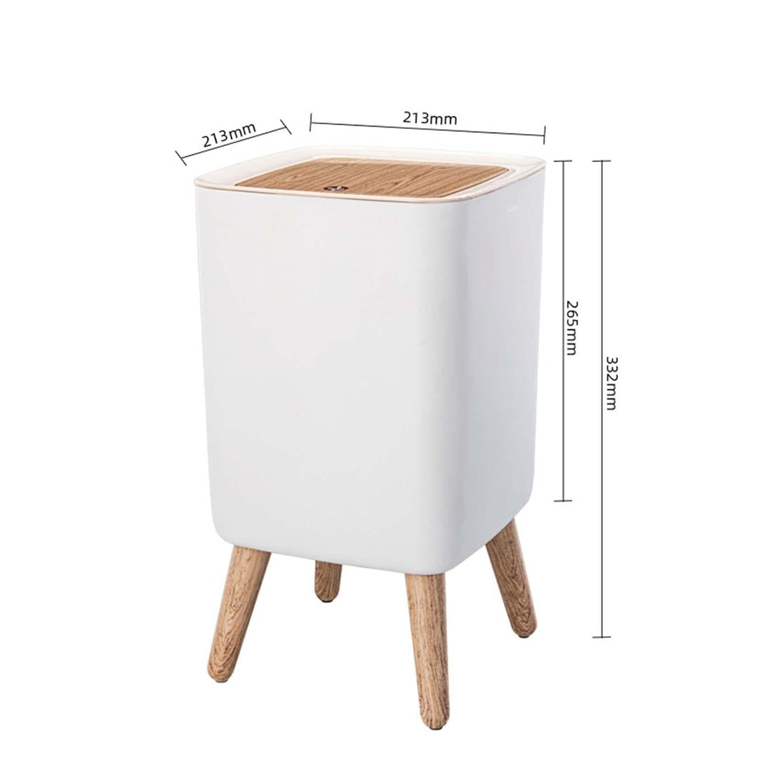 Kitchen Move MALMO SQUARE Touch-Kosmetikeimer mit Füssen, 10 l, Holzfarben