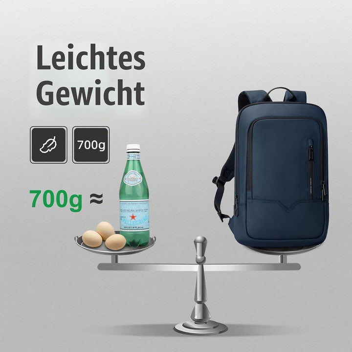 Laptop Rucksack Herren Leicht Business Rucksack mit USB-Anschluss Wasserdichter Rucksack Herren Schu