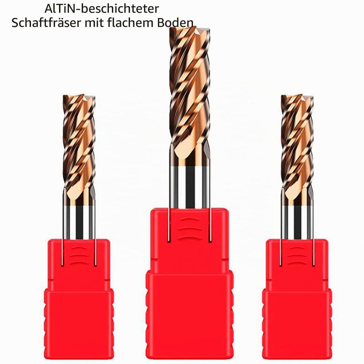 ASNOMY 8tlg VHM Schaftfräser 4 Flöten Hartmetall Nutenfräser Fräser Durchmesser 2-12mm CNC Schaftfrä