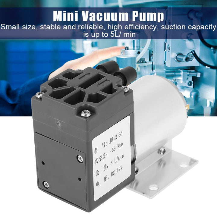Mini Vakuumpumpe Unterdruck Saugpumpen DC 12 V 500mA mit Halter (120kpa 5L/min), 120kpa 5L/min