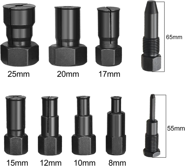 Motorrad-Innenlager-Abzieher-Werkzeug-Set, Motorrad-Innenlager-Entfernungswerkzeug-Set, 8–25 mm, 10-