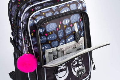 Schulrucksack Set Mädchen 3 Teilig - Schultasche ab 3. Klasse - Grundschule Ranzen mit Brustgurt - E