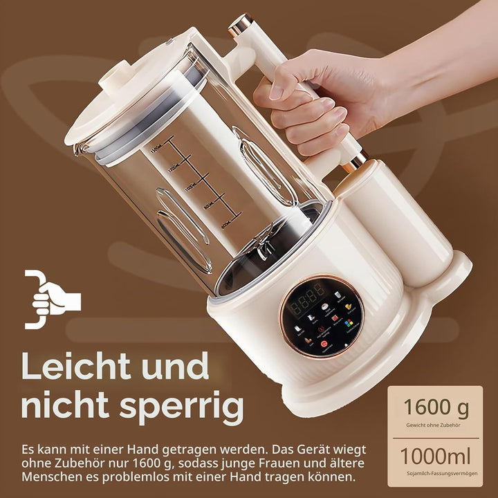 Nussmilchmaschine, Wandbrechender Maschine 1500 ml Automatische Sojamilch Maschine Smoothie und Saft