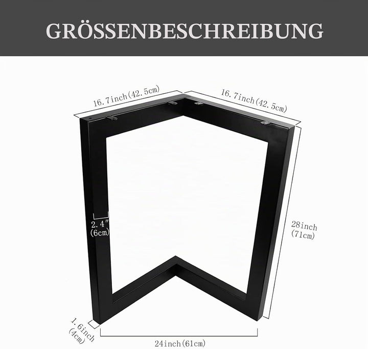 Fimghsoo Tischkufen Industriedesign 71cm Tischgestell Metall Tischbeine scandic Tischbeine Möbelfüss