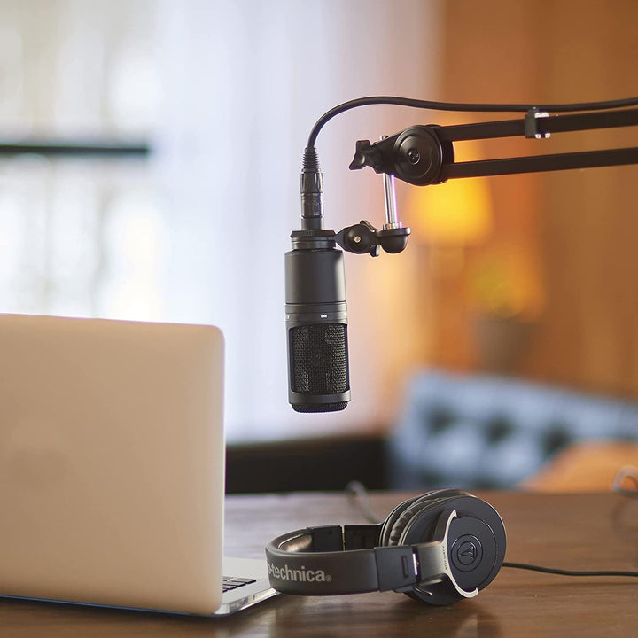 Audio-Technica 2020 Kondensatormikrofon mit Nierencharakteristik Schwarz Black XLR, Black XLR