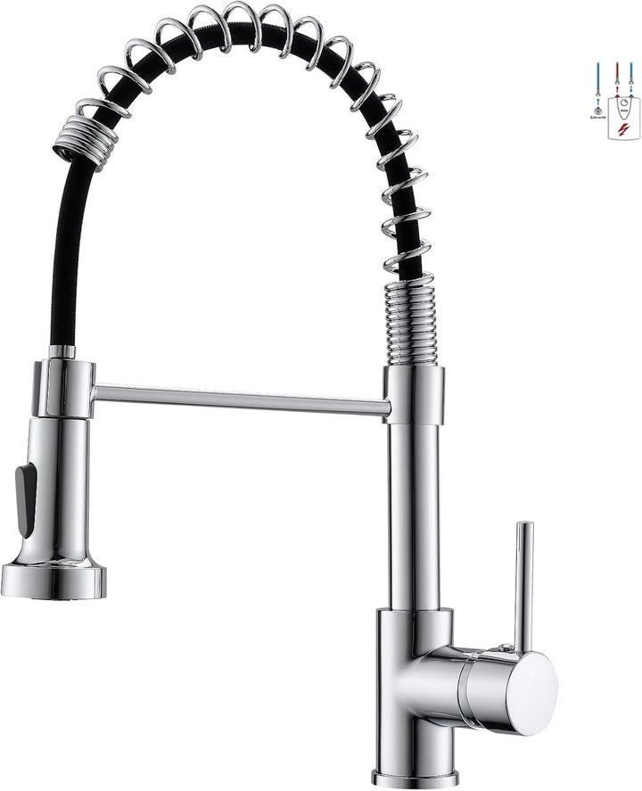 AIMADI Niederdruck Wasserhahn Küche Küchenarmatur Mischbatterie 360° Drehbar Niederdruckarmatur Küch