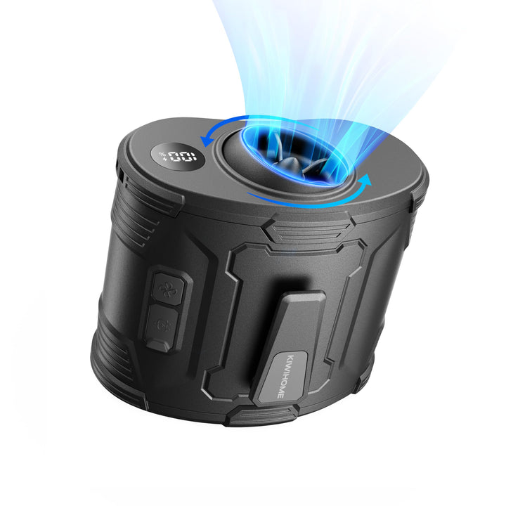 KIWIHOME Tragbarer Taillen-Clip-Ventilator, 360° drehbarer Luftstrom mit 10° vertikaler Anpassung, G