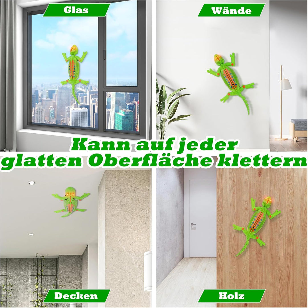Ferngesteuert Wall Crawler Gecko, der an Wänden Decken Entlang Krabbelt, Wiederaufladbar Chamäleon,