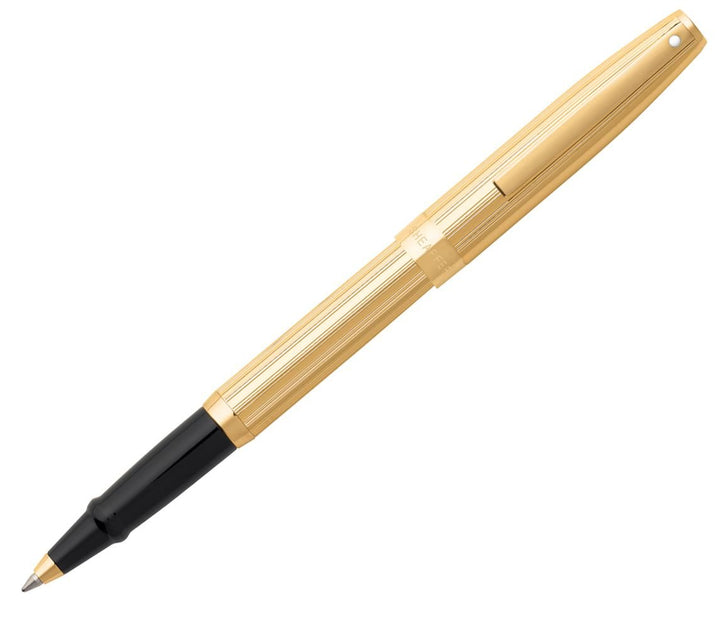 Sheaffer 9475-0F Füllhalter Sagaris Korpus Chrom-Kappe mit Gold-Ton Trim, glänzend schwarz