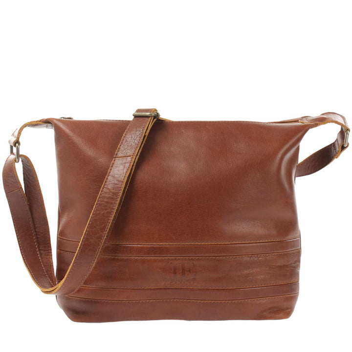 LECONI Schultertasche Damentasche Umhängetasche natur weiche Ledertasche Handtasche Damen Leder 33x2