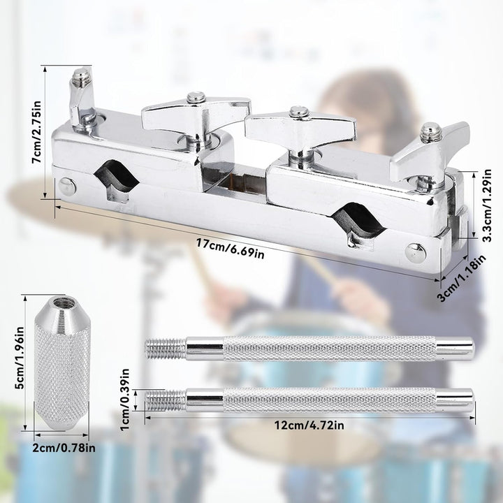 Drum Set Verbindungsklemme Halter Cowbell Kuhglocke Halter Percussionshalter Halteklammer Eisen Perk