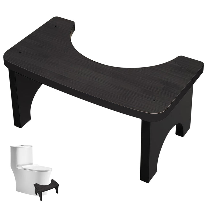 Toilettenhocker Holz WC Hocker Erwachsene Kinder, 37×20×17cm Ergonomisch Toilettenhocker, Klohocker