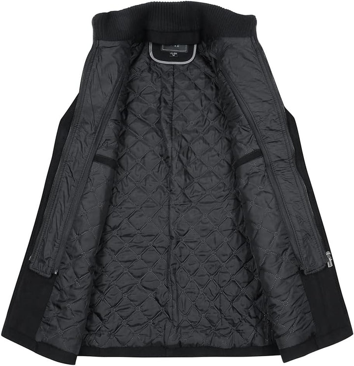YOUTHUP Herren Wollmantel Dick Winter Kurzmantel Regular Fit Wintermantel Freizeit Herrenmantel Über