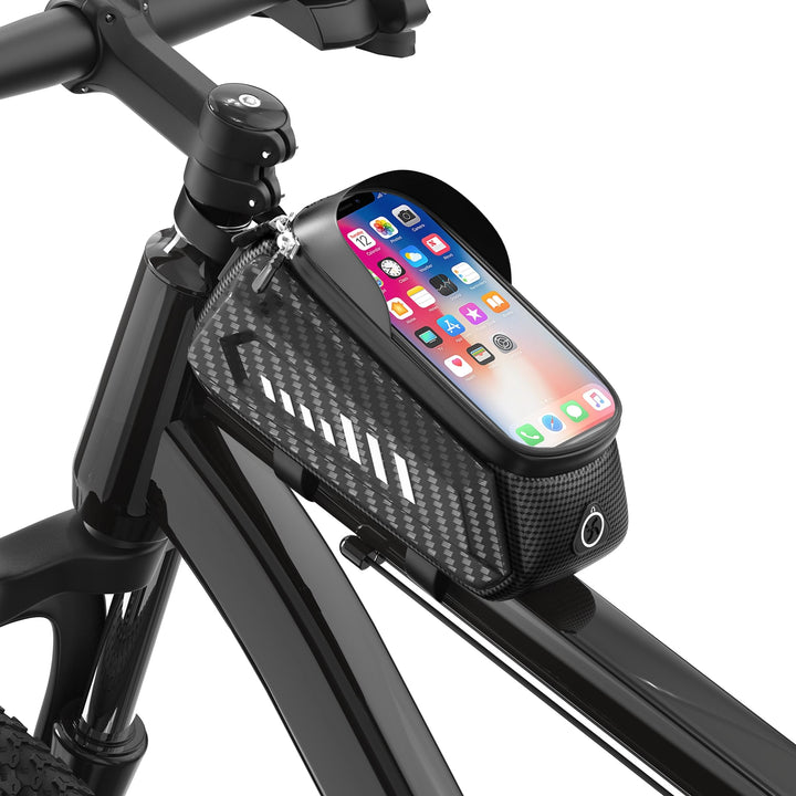 VARUN Fahrrad Rahmentasche, Fahrradtasche Rahmen Wasserdicht mit TPU Sensitivem Touchscreen, Rahment