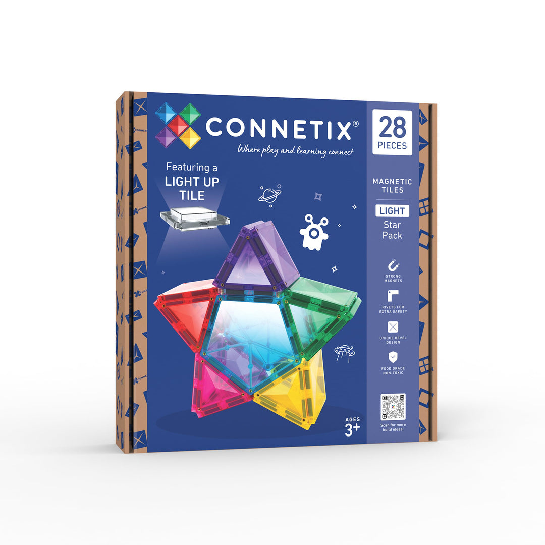 CONNETIX Magnetische Fliesen Light Star Paket, 28 Stück