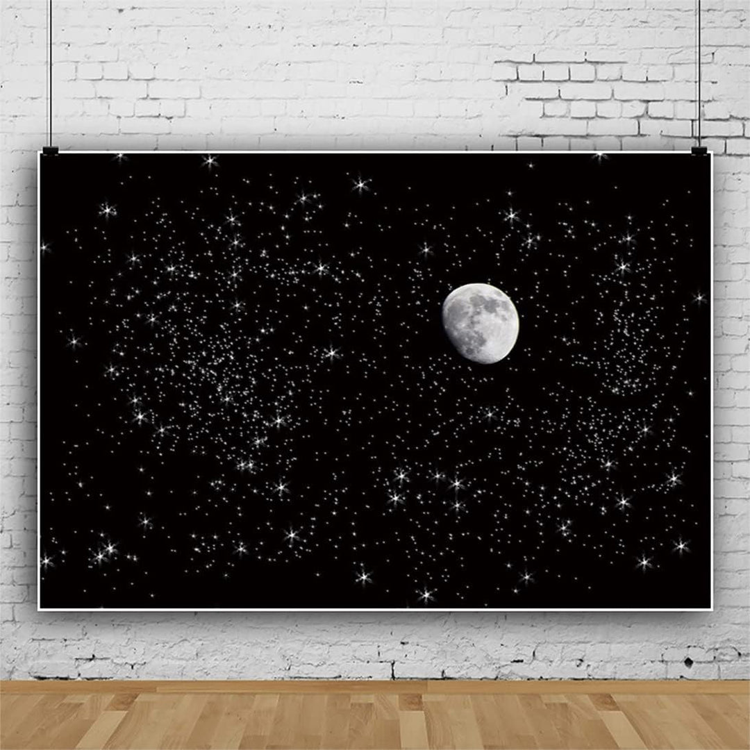 Renaiss 2.5x1.8m Schwarzer Nachthimmel Hintergrund Universum Weltraum Sternenhimmel Fotografie Hinte