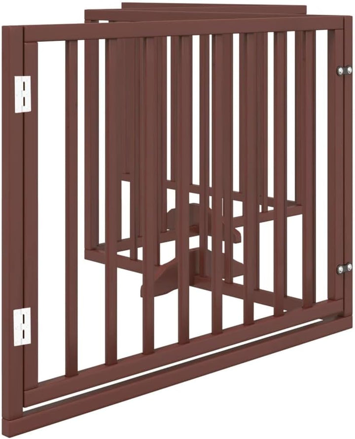 vidaXL Hundetor 6-TLG., Hundegitter Faltbar mit Tür Stützbeine, Schutzgitter für Wohnzimmer Küche Tr