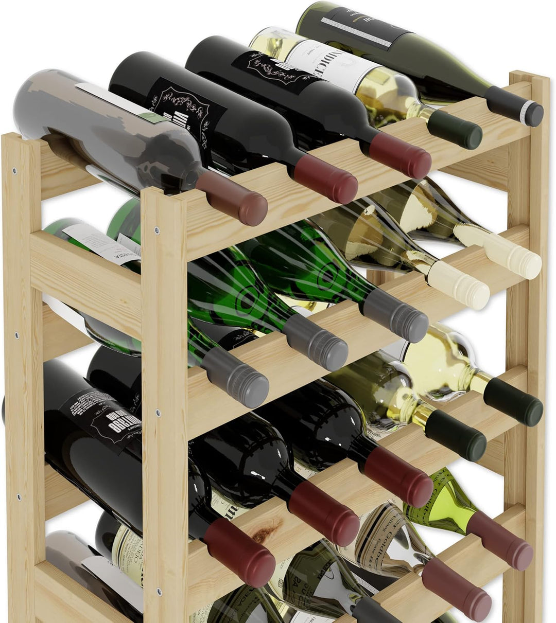 Lenmar, Weinregal aus Holz für Flaschen, Natur, RW-1, Wein, Flaschenregal, Kellerregal, Regale, Flas